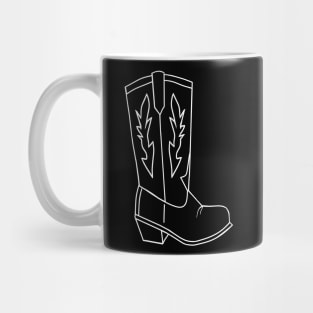 COWBOY Boot White Mug
